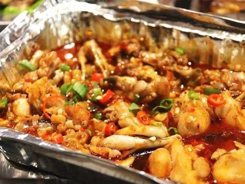 沁园街道锡纸牛蛙